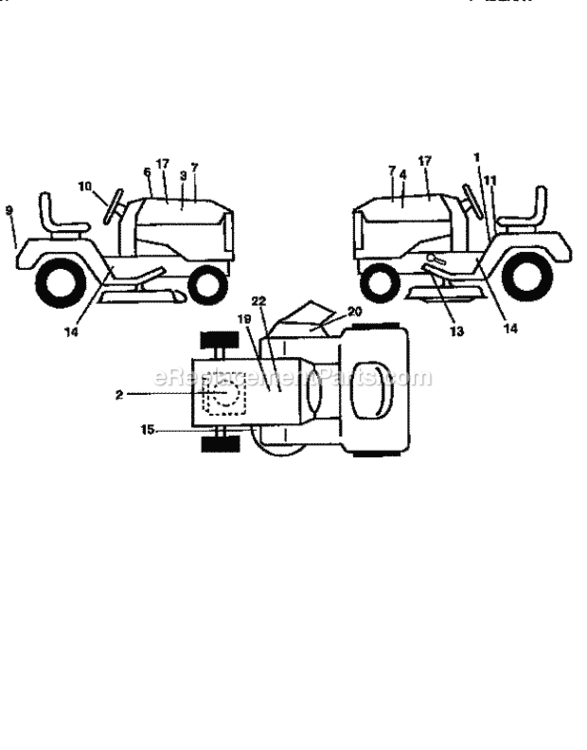 Page J Diagram and Parts List for 917259560  Craftsman Lawn Tractor