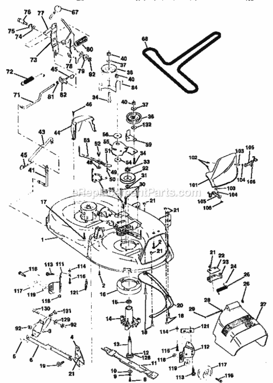 Page G Diagram and Parts List for 917259560  Craftsman Lawn Tractor