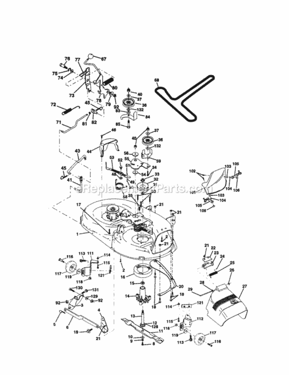 Page J Diagram and Parts List for 917259561  Craftsman Lawn Tractor