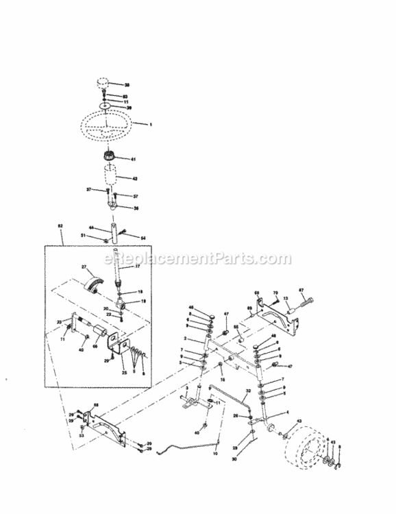 Page D Diagram and Parts List for 917259561  Craftsman Lawn Tractor