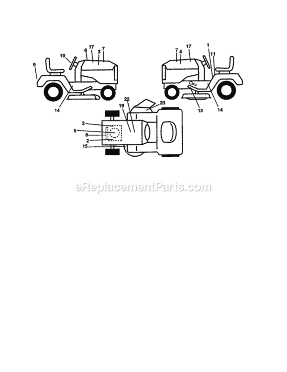 Page F Diagram and Parts List for 917259561  Craftsman Lawn Tractor