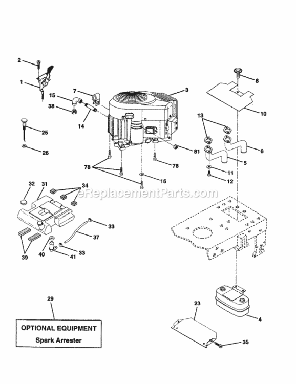 Page H Diagram and Parts List for 917259561  Craftsman Lawn Tractor