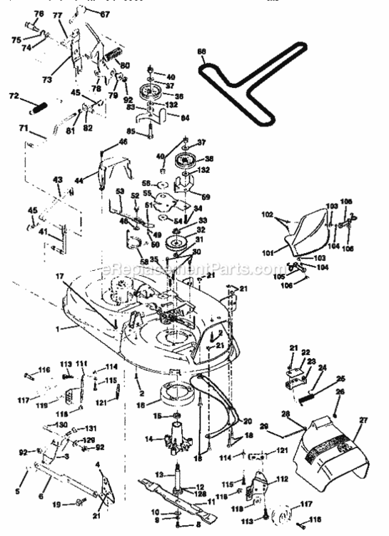 Page J Diagram and Parts List for 917259565  Craftsman Lawn Tractor