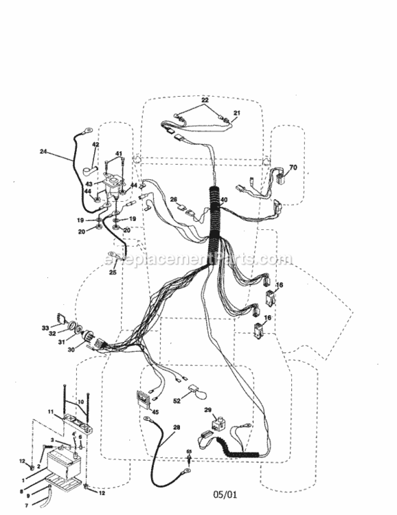 Page A Diagram and Parts List for 917259566  Craftsman Lawn Tractor