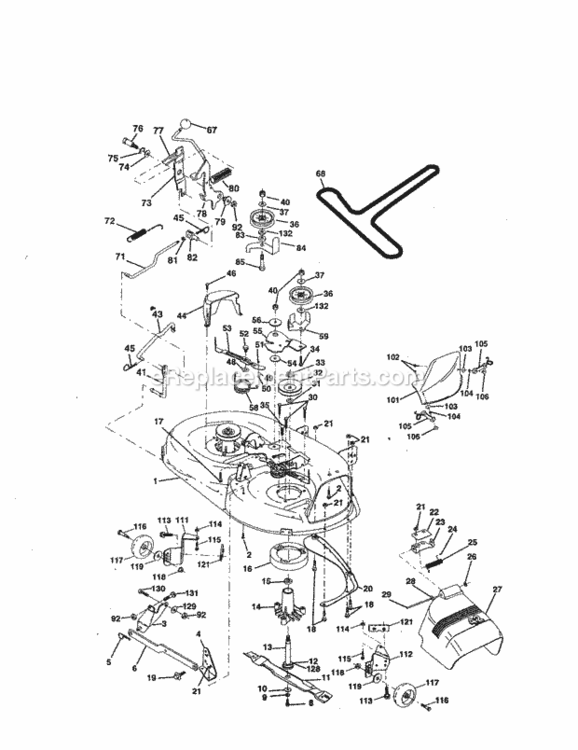 Page J Diagram and Parts List for 917259566  Craftsman Lawn Tractor