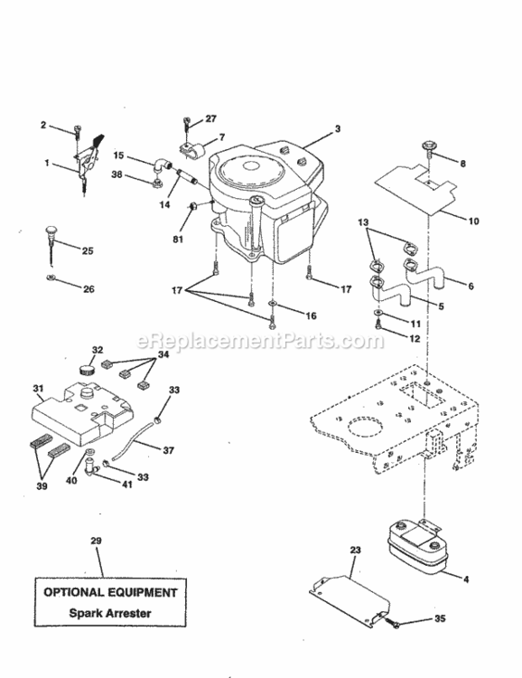 Page H Diagram and Parts List for 917259566  Craftsman Lawn Tractor