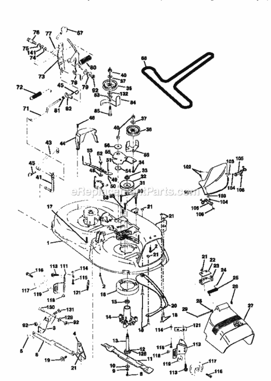 Page J Diagram and Parts List for 917259567  Craftsman Lawn Tractor