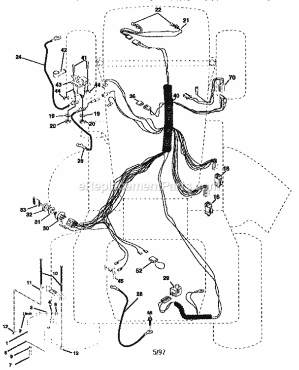 Page A Diagram and Parts List for 917259570  Craftsman Lawn Tractor