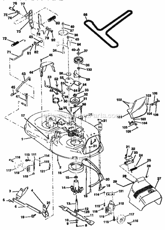Page J Diagram and Parts List for 917259590  Craftsman Lawn Tractor