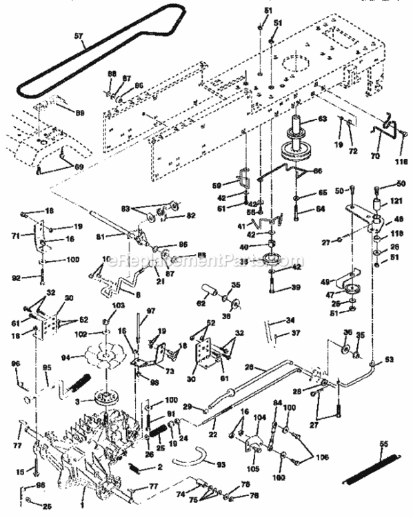 Page C Diagram and Parts List for 917259590  Craftsman Lawn Tractor