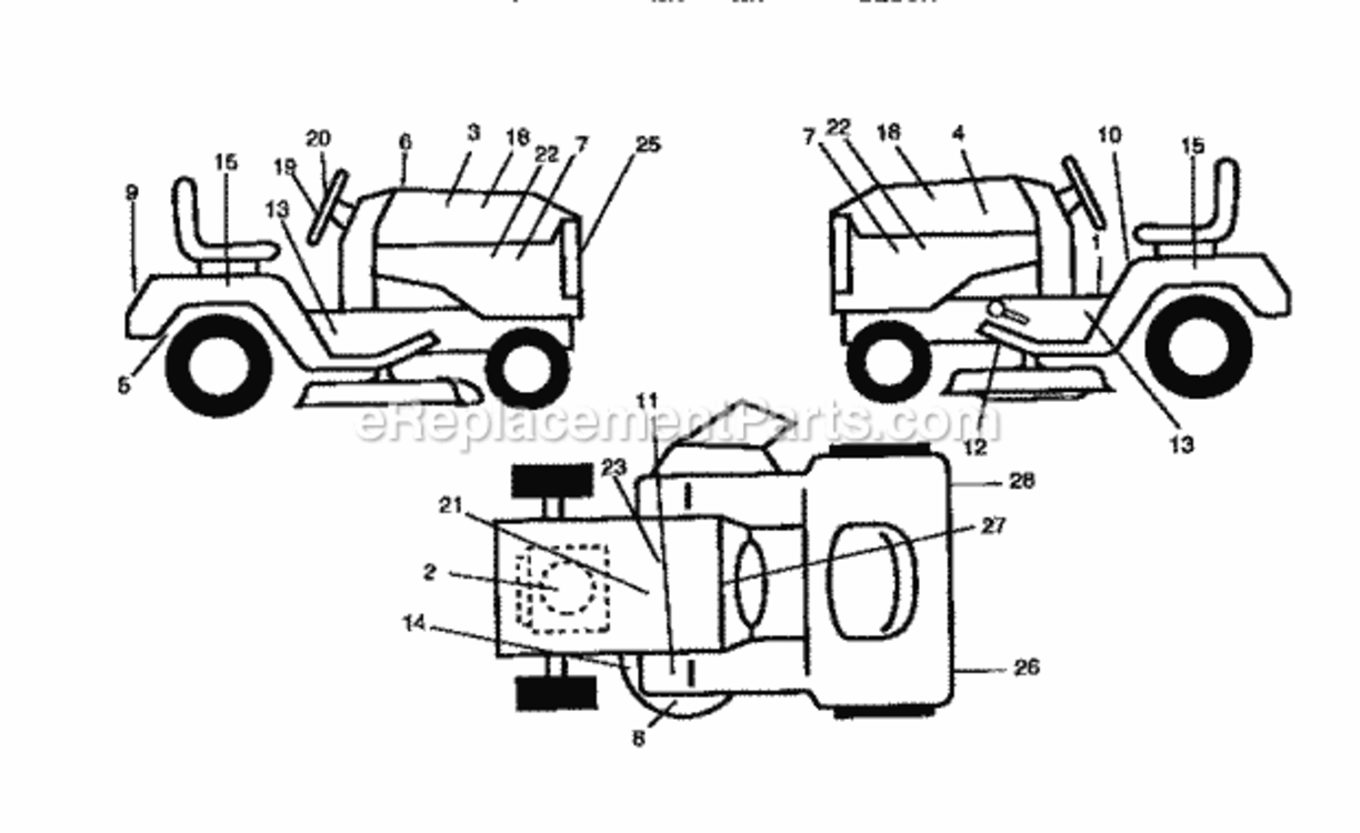 Page G Diagram and Parts List for 917259590  Craftsman Lawn Tractor