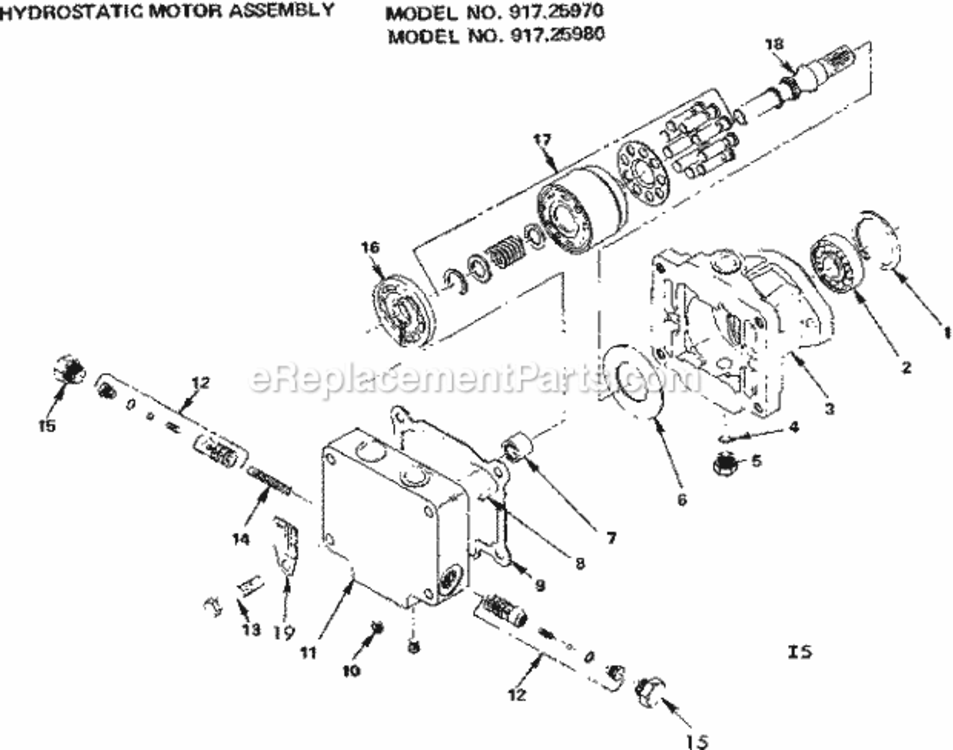 Page I Diagram and Parts List for 91725970  Craftsman Lawn Tractor