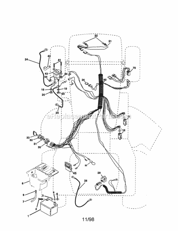 Page A Diagram and Parts List for 917259820  Craftsman Lawn Tractor