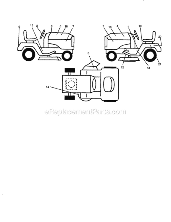 Page F Diagram and Parts List for 917259820  Craftsman Lawn Tractor