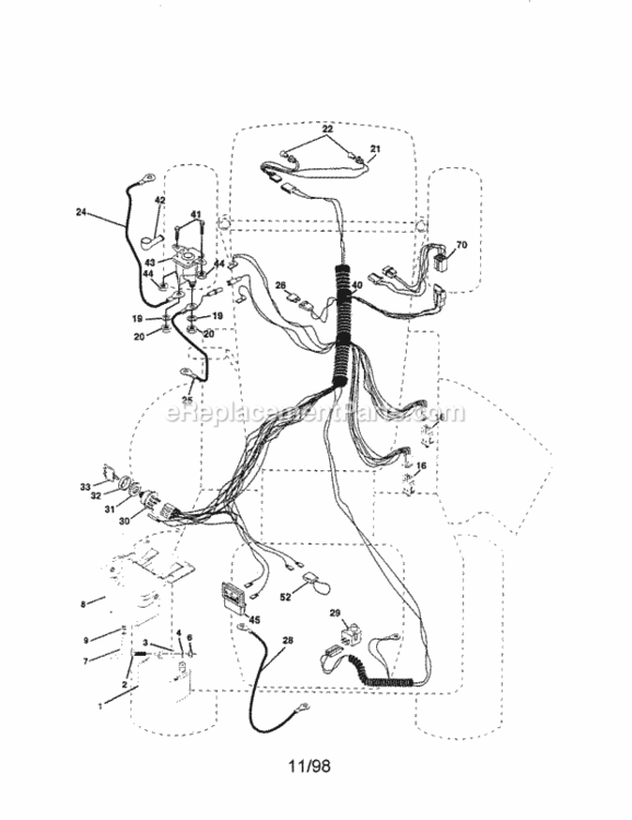 Page A Diagram and Parts List for 917259830  Craftsman Lawn Tractor