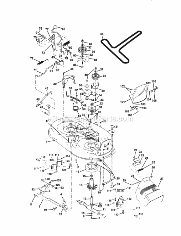 Page J Diagram and Parts List for 917259830  Craftsman Lawn Tractor