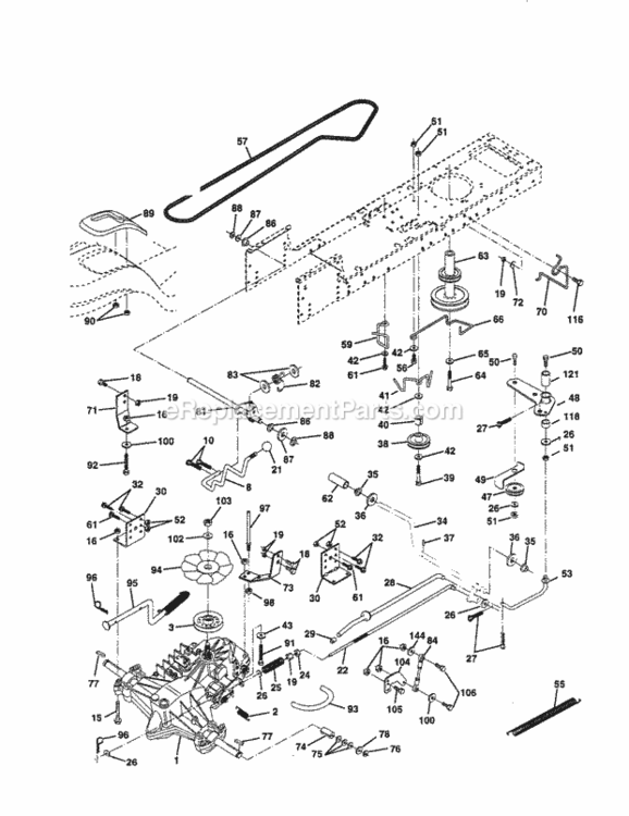 Page C Diagram and Parts List for 917259830  Craftsman Lawn Tractor
