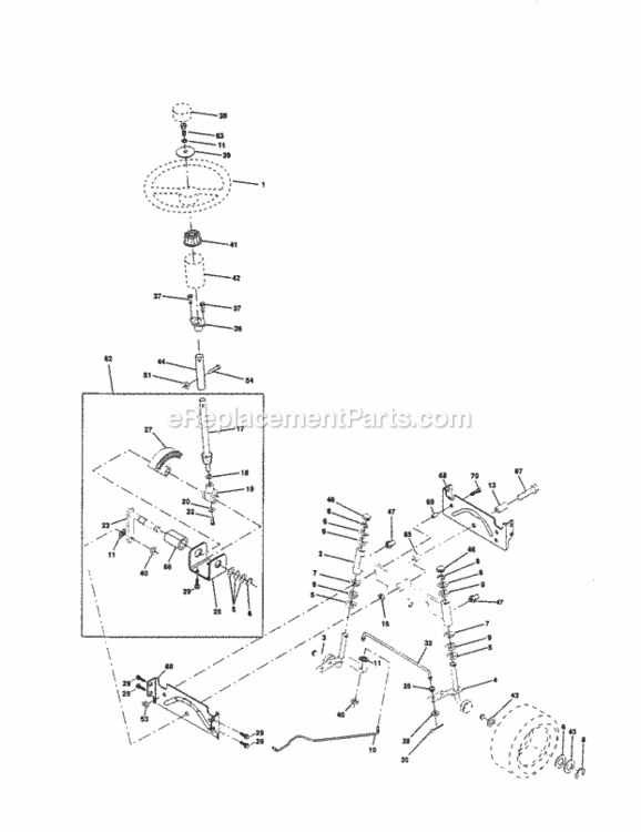 Page D Diagram and Parts List for 917259830  Craftsman Lawn Tractor