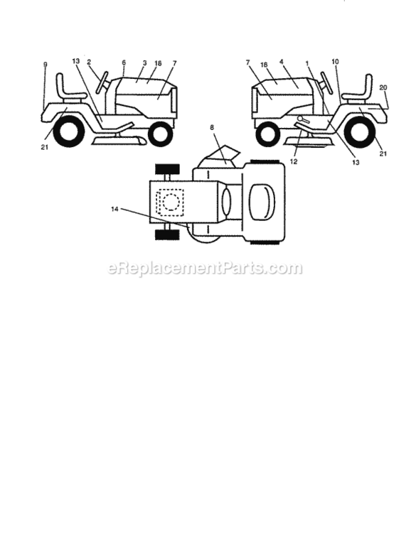 Page F Diagram and Parts List for 917259830  Craftsman Lawn Tractor