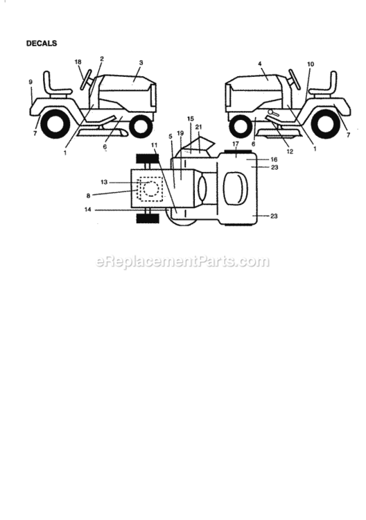 Page F Diagram and Parts List for 917259860  Craftsman Lawn Tractor