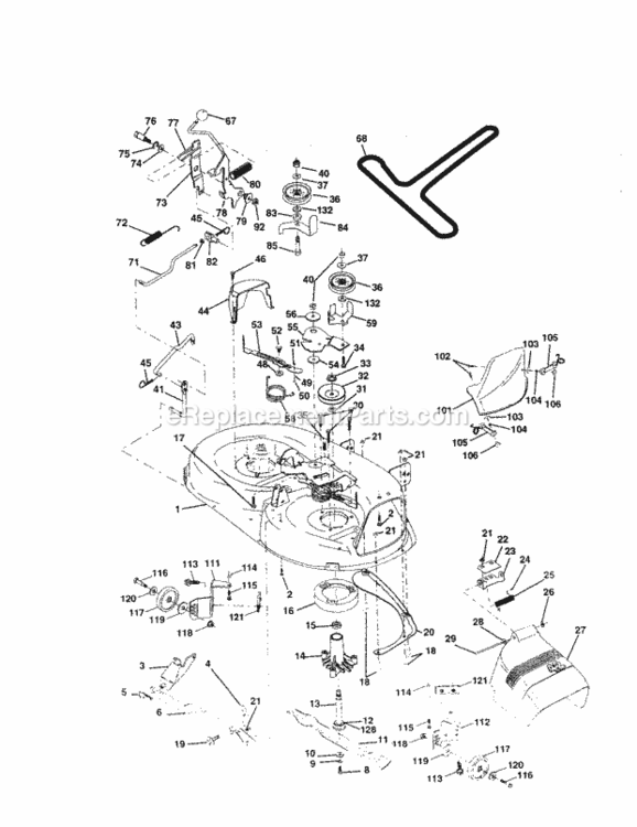 Page J Diagram and Parts List for 917259910  Craftsman Lawn Tractor
