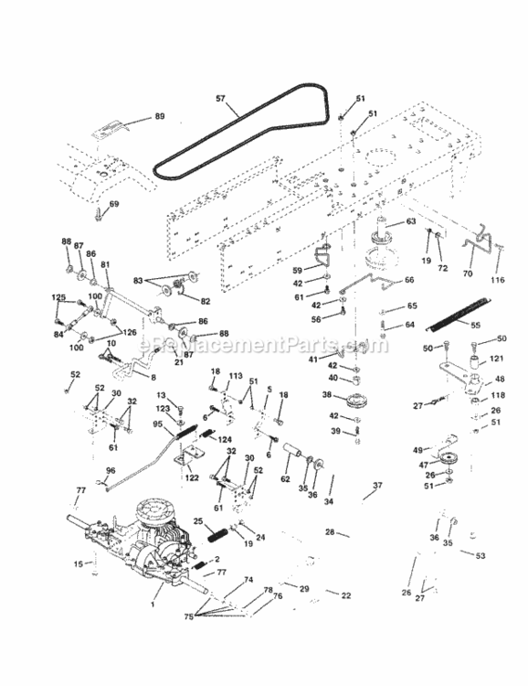 Page C Diagram and Parts List for 917259910  Craftsman Lawn Tractor