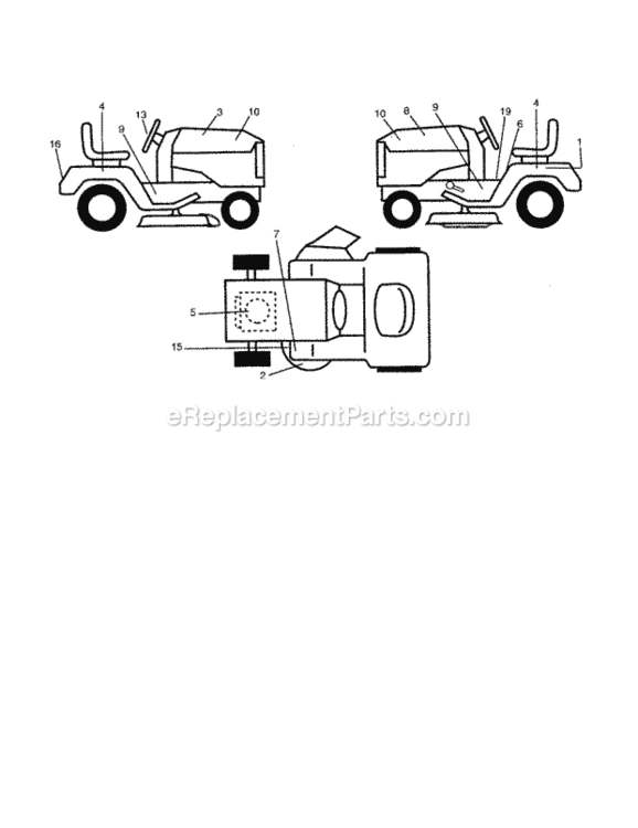 Page D Diagram and Parts List for 917259910  Craftsman Lawn Tractor