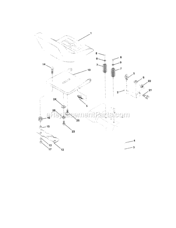Page G Diagram and Parts List for 917259910  Craftsman Lawn Tractor