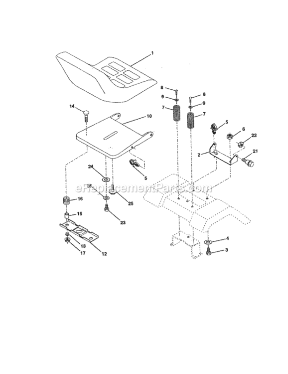 Page F Diagram and Parts List for 917259930  Craftsman Lawn Tractor