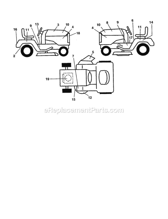 Page H Diagram and Parts List for 917259930  Craftsman Lawn Tractor