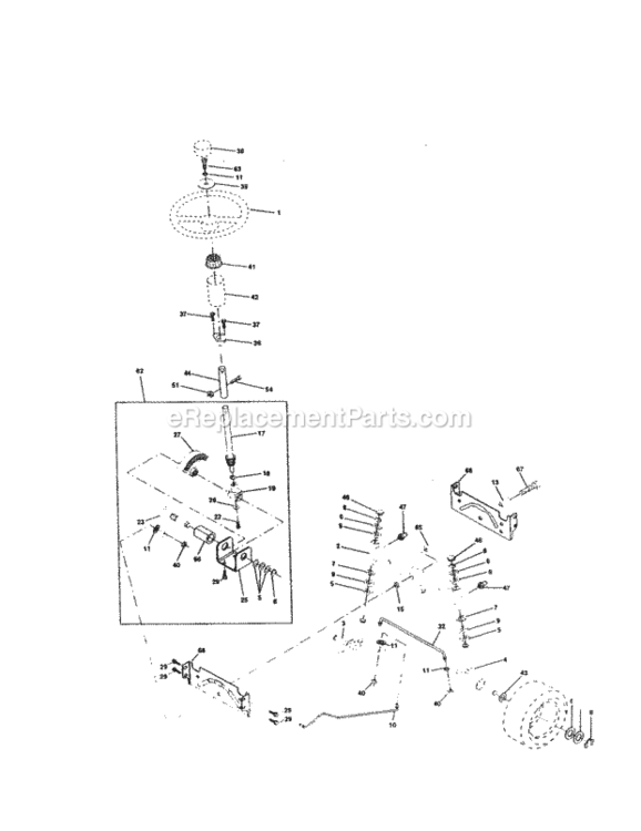 Page F Diagram and Parts List for 917259940  Craftsman Lawn Tractor