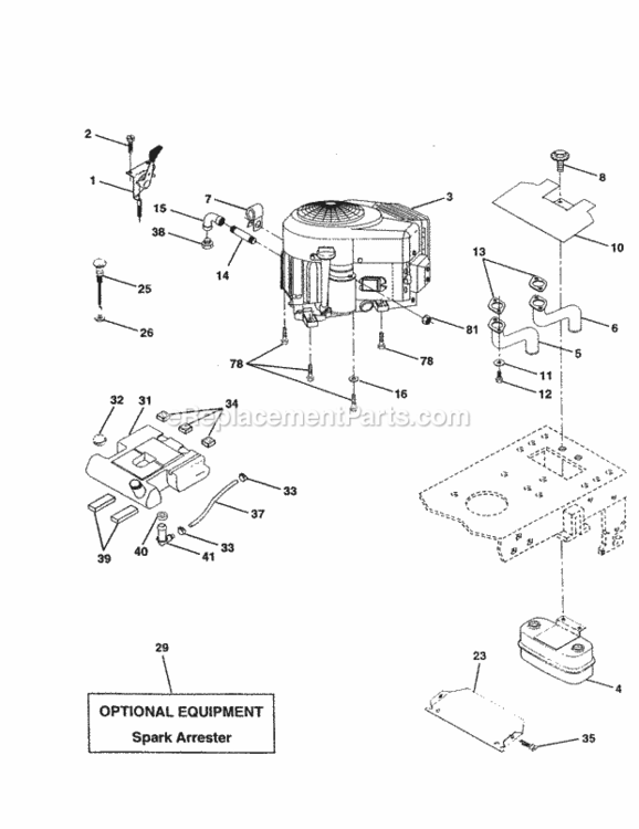 Page H Diagram and Parts List for 917259940  Craftsman Lawn Tractor