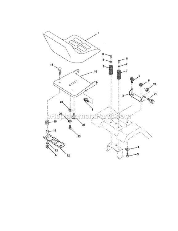 Page E Diagram and Parts List for 917259950  Craftsman Lawn Tractor
