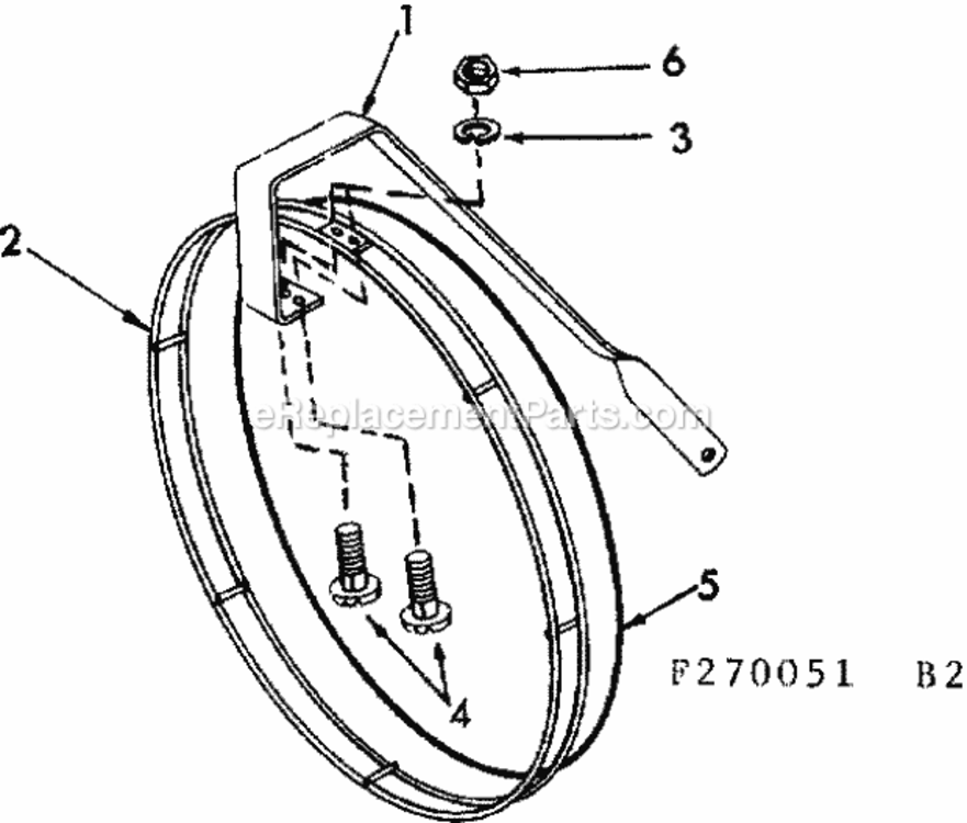 Page B Diagram and Parts List for 917270051  Craftsman Lawn Tractor Accessories