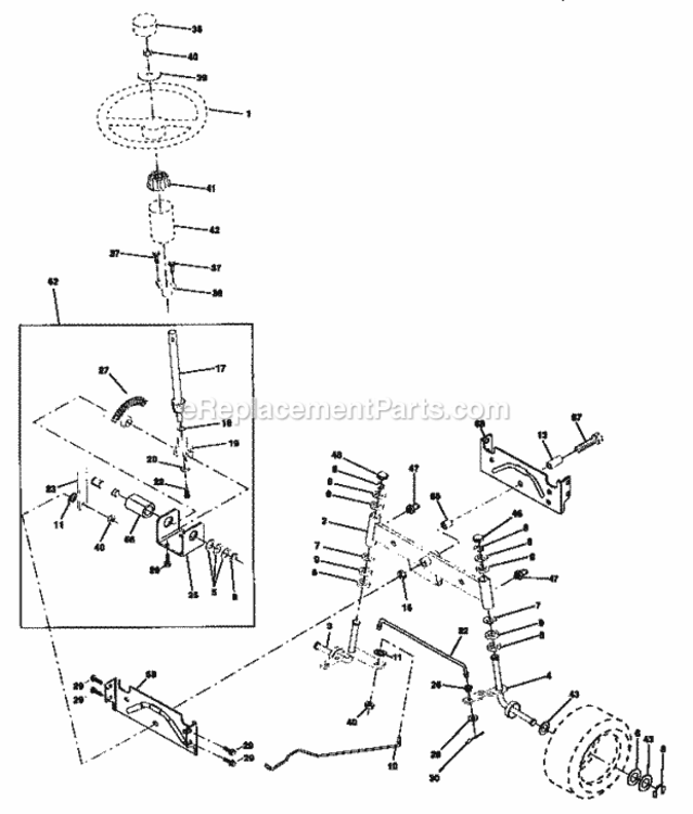 Page D Diagram and Parts List for 917270310  Craftsman Lawn Tractor
