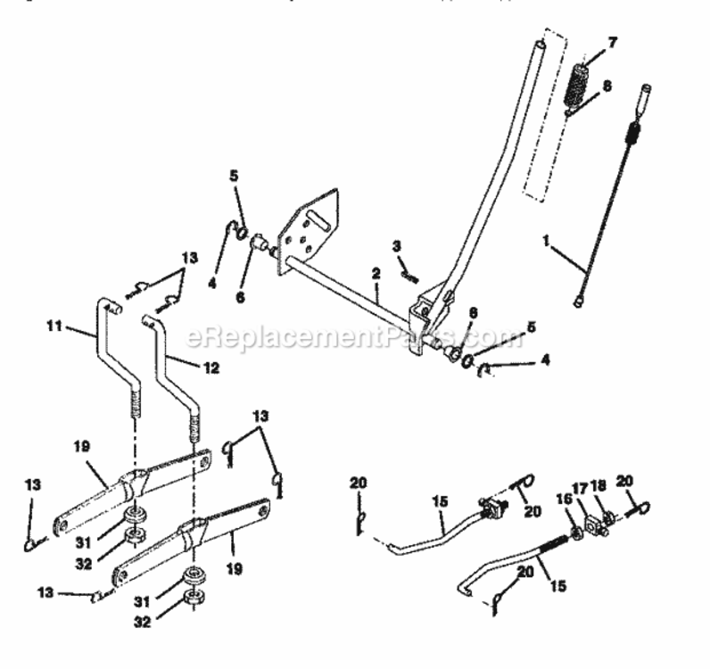 Page G Diagram and Parts List for 917270310  Craftsman Lawn Tractor