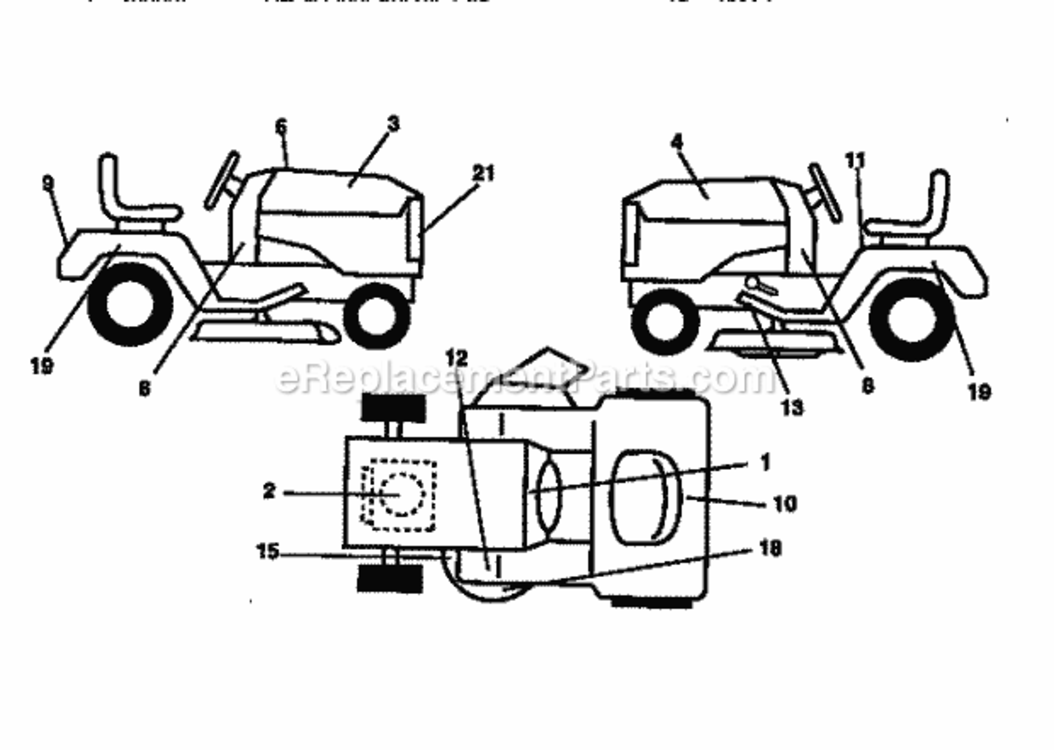Page I Diagram and Parts List for 917270310  Craftsman Lawn Tractor