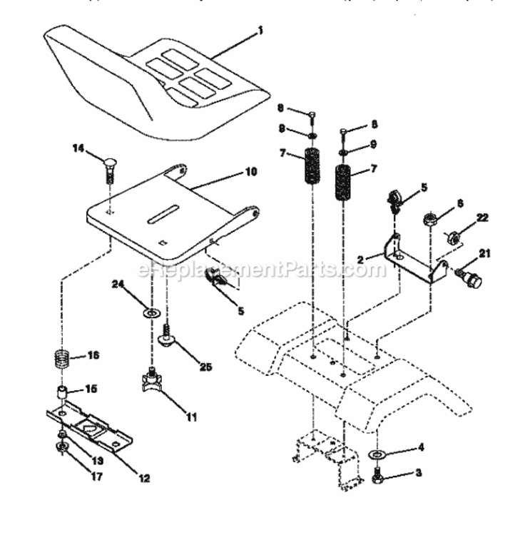 Page F Diagram and Parts List for 917270311  Craftsman Lawn Tractor