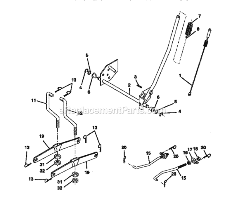 Page I Diagram and Parts List for 917270311  Craftsman Lawn Tractor
