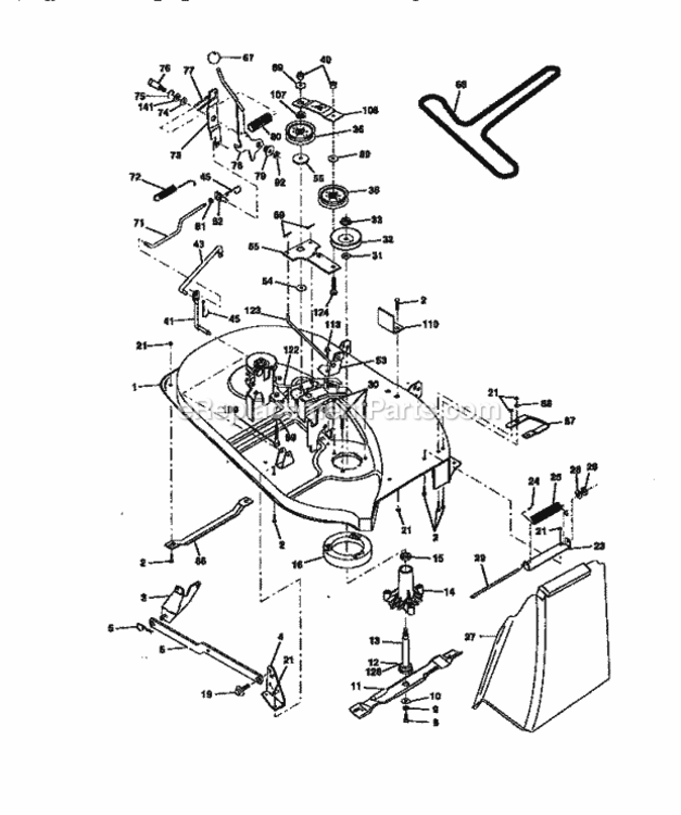 Page J Diagram and Parts List for 917270312  Craftsman Lawn Tractor