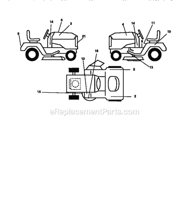 Page G Diagram and Parts List for 917270410  Craftsman Lawn Tractor