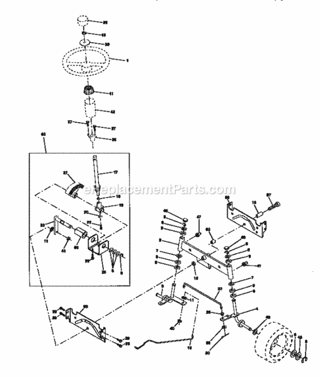 Page D Diagram and Parts List for 917270411  Craftsman Lawn Tractor