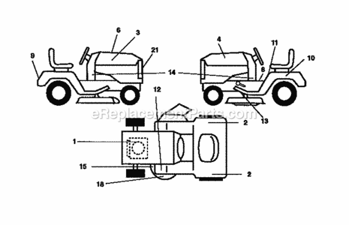 Page G Diagram and Parts List for 917270411  Craftsman Lawn Tractor