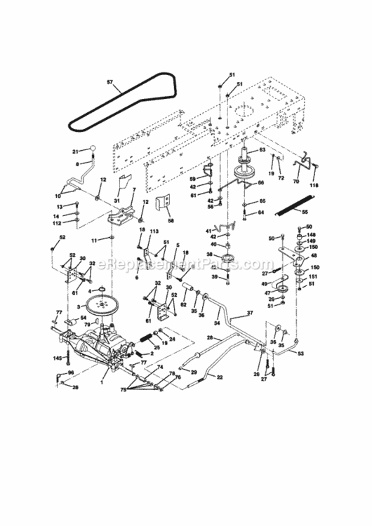 Page C Diagram and Parts List for 917270414  Craftsman Lawn Tractor