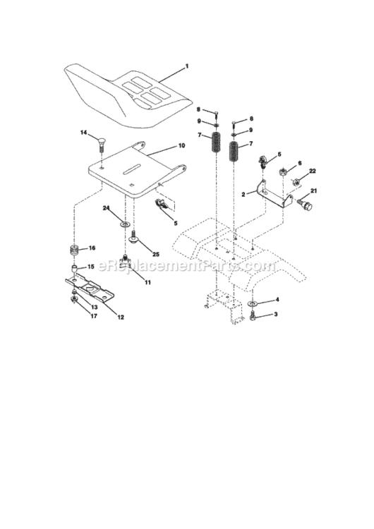 Page F Diagram and Parts List for 917270414  Craftsman Lawn Tractor