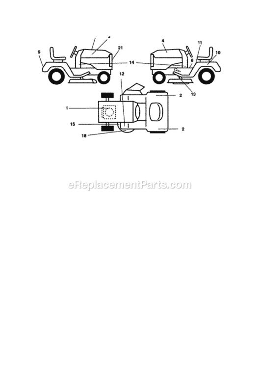 Page G Diagram and Parts List for 917270414  Craftsman Lawn Tractor