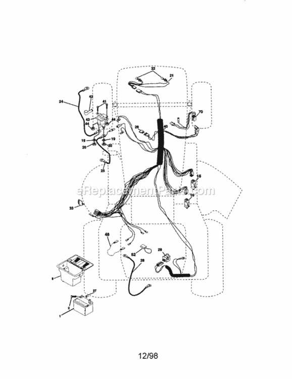 Page A Diagram and Parts List for 917270430  Craftsman Lawn Tractor