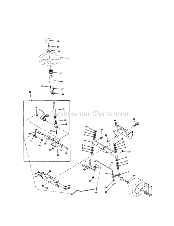Page D Diagram and Parts List for 917270430  Craftsman Lawn Tractor