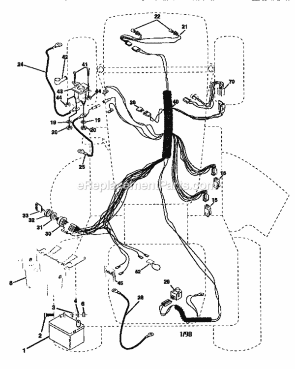 Page A Diagram and Parts List for 917270510  Craftsman Lawn Tractor