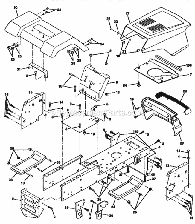 Page B Diagram and Parts List for 917270510  Craftsman Lawn Tractor